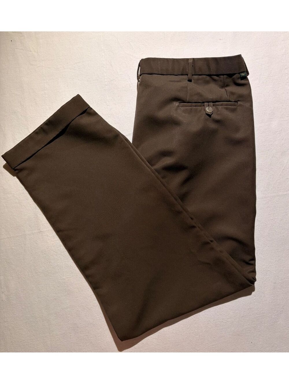 Dockers Premium Pleated Pants Mens 36x32 Brown Relaxed Fit